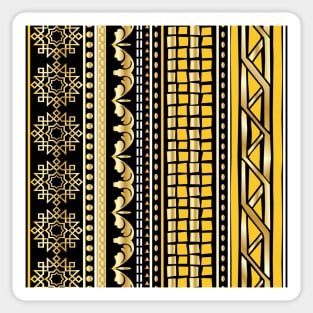 Elegant Black And Gold Moroccan Pattern Sticker